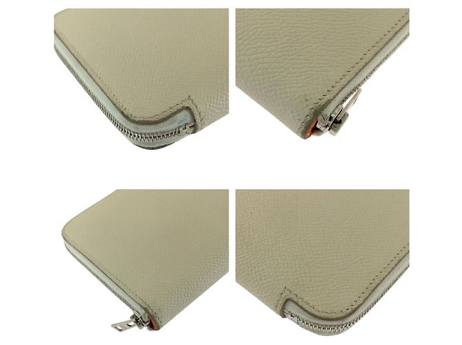Portafoglio Lungo Azap Hermès Avorio Argento Bianco - vista 3