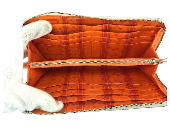 Portafoglio Lungo Azap Hermès Avorio Argento Bianco - vista 9