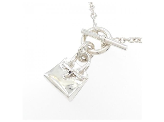 Collana Hermès Amulette Birkin in argento 925 Metallico - vista 3