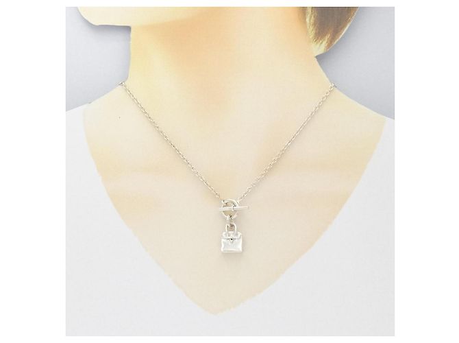 Collana Hermès Amulette Birkin in argento 925 Metallico - vista 6