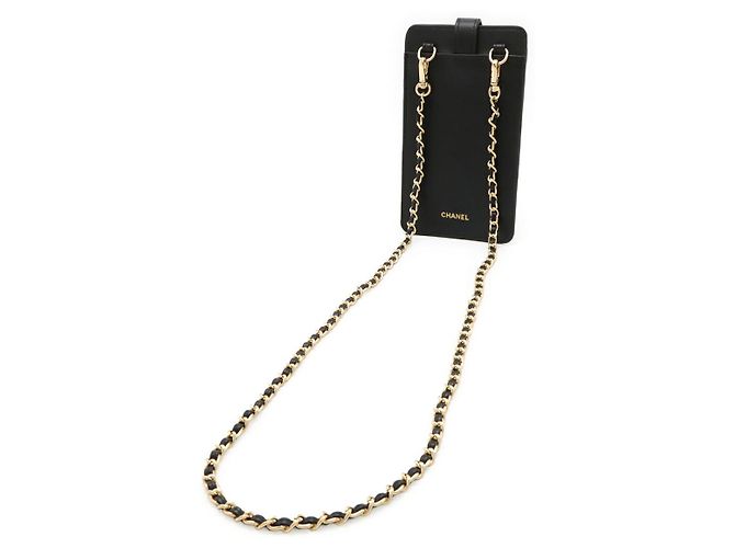 Capa de telefone em couro Chanel Coco Crush com alça cruzada Preto - vista 2