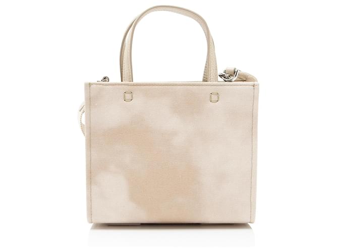 Borsa tote mini G in tela Givenchy Marrone Beige - vista 3