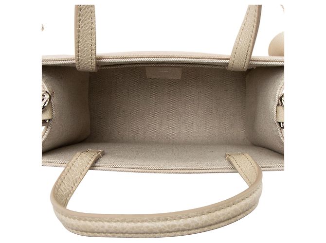 Borsa tote mini G in tela Givenchy Marrone Beige - vista 7