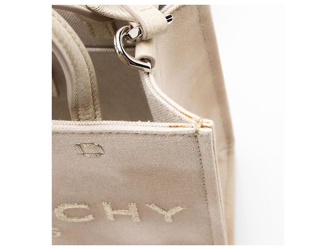 Borsa tote mini G in tela Givenchy Marrone Beige - vista 9