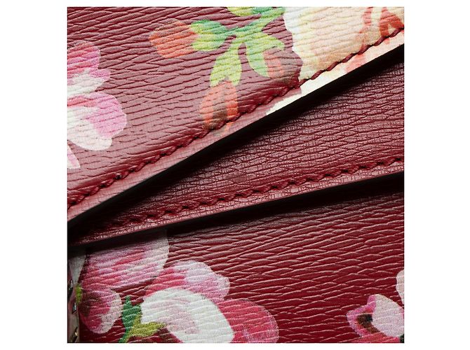 Borsa a Spalla Grande Dionysus in Pelle Gucci Blooms Rosso - vista 10