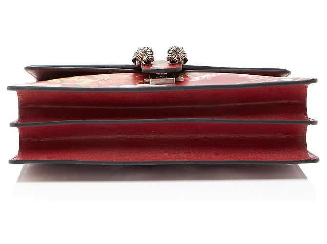 Borsa a Spalla Grande Dionysus in Pelle Gucci Blooms Rosso - vista 4