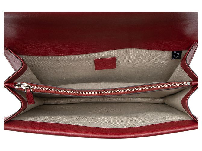 Borsa a Spalla Grande Dionysus in Pelle Gucci Blooms Rosso - vista 7