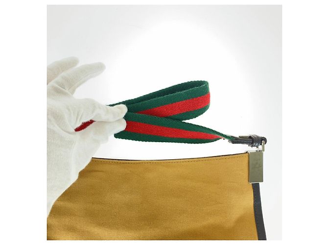 Borsa in tela Sherry Line di Gucci Marrone Beige - vista 10
