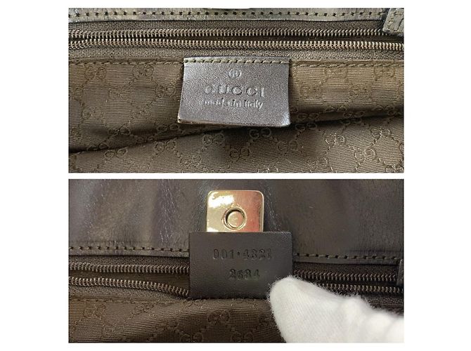 Borsa in tela Sherry Line di Gucci Marrone Beige - vista 3