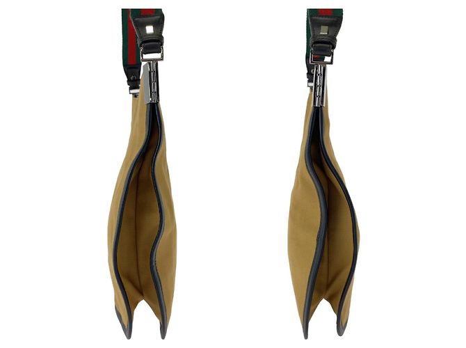 Borsa in tela Sherry Line di Gucci Marrone Beige - vista 9