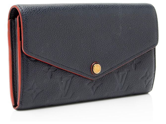 Portafoglio Sarah Monogram Empreinte Louis Vuitton Blu - vista 2