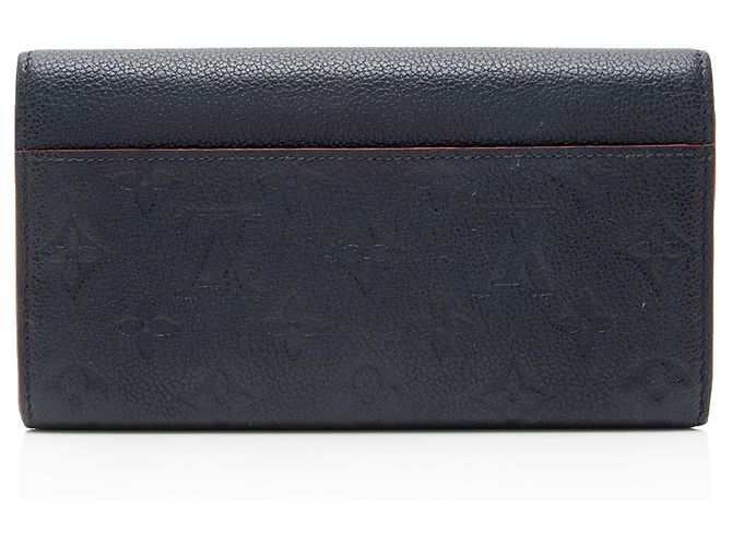 Portafoglio Sarah Monogram Empreinte Louis Vuitton Blu - vista 3