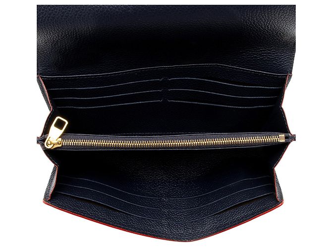 Portafoglio Sarah Monogram Empreinte Louis Vuitton Blu - vista 5