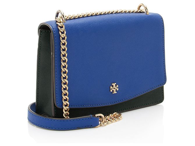 Borsa a Spalla in Pelle Emerson Tory Burch Nero - vista 2