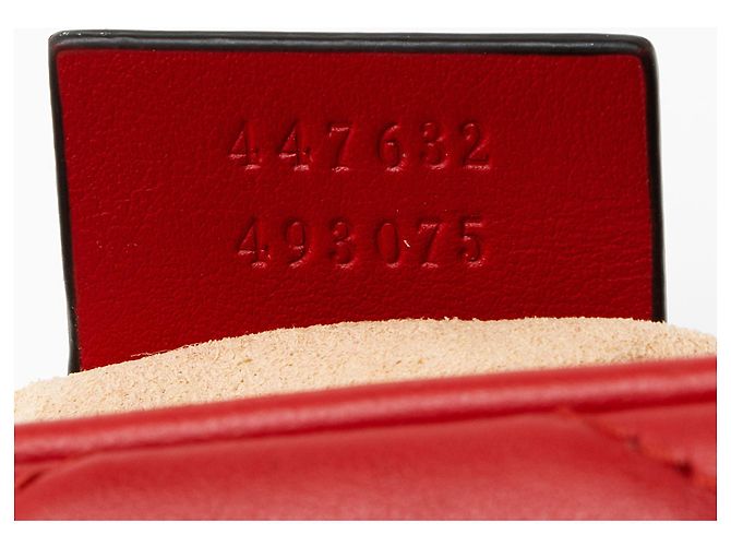 Borsa a tracolla Gucci Matelassé in pelle GG Marmont piccola Rosso - vista 6