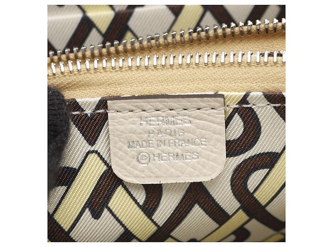 Portafoglio rotondo compatto Azap Silk'in di Hermès Bianco - vista 2