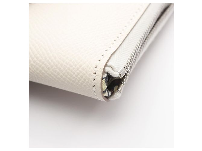Portafoglio rotondo compatto Azap Silk'in di Hermès Bianco - vista 5