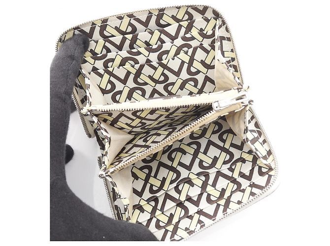 Portafoglio rotondo compatto Azap Silk'in di Hermès Bianco - vista 6