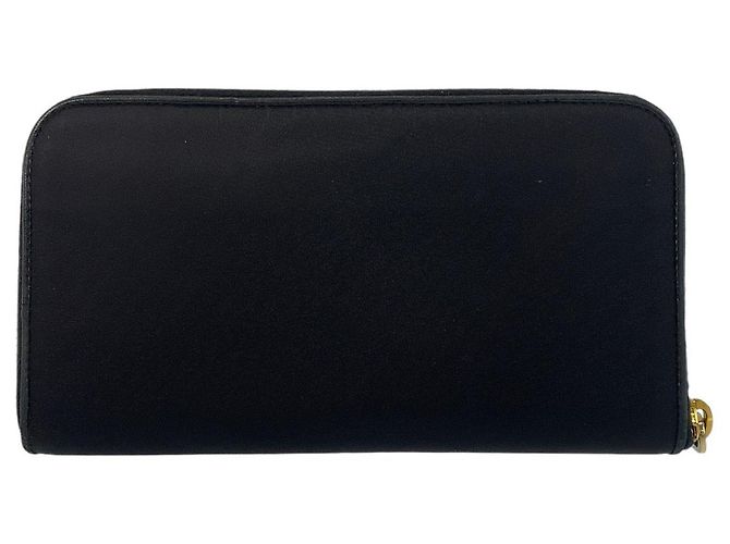 Ribbon Portafoglio lungo in nylon con nastro Prada nero - vista 2