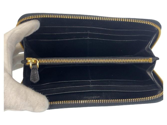 Ribbon Portafoglio lungo in nylon con nastro Prada nero - vista 3