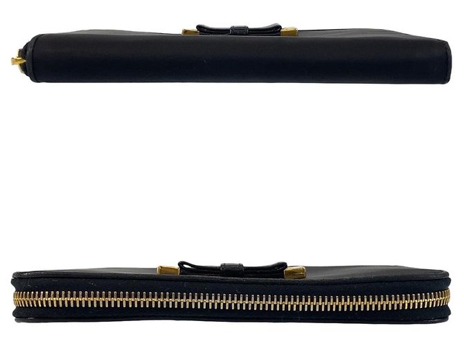 Ribbon Portafoglio lungo in nylon con nastro Prada nero - vista 7