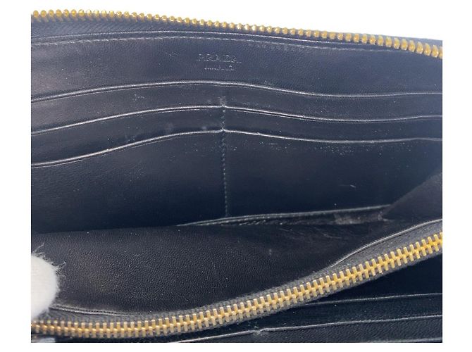Ribbon Portafoglio lungo in nylon con nastro Prada nero - vista 9