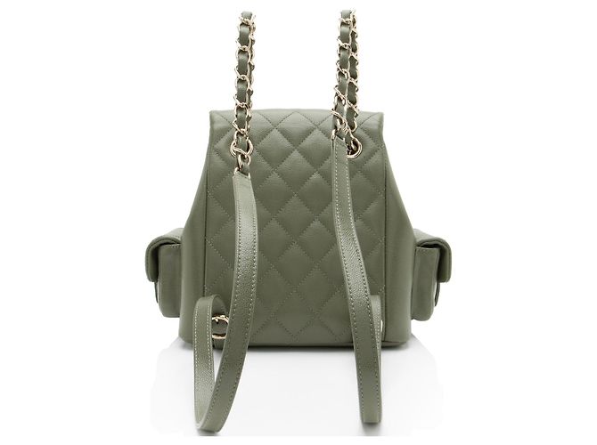 Gabrielle Chanel Caviar Leather Cargo Duma Small Backpack Green - view 3