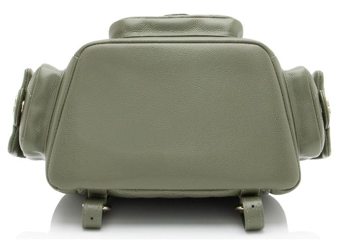 Gabrielle Chanel Caviar Leather Cargo Duma Small Backpack Green - view 4