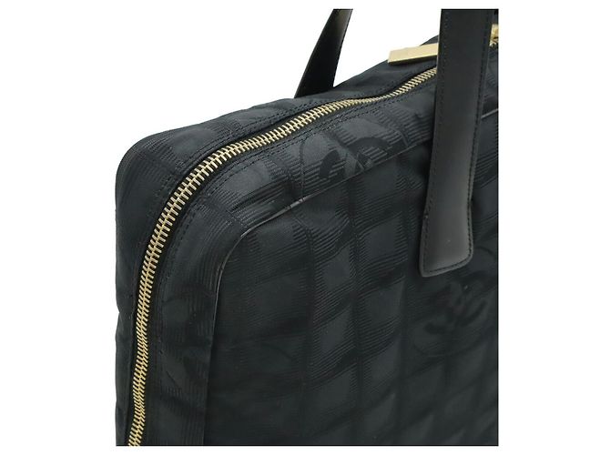 Borsa da lavoro in nylon jacquard Chanel Nero - vista 5