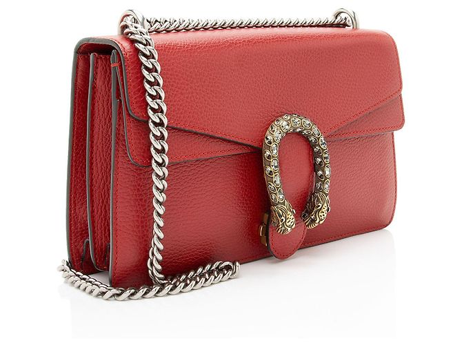 Borsa a Spalla Media Dionysus in Pelle e Cristalli Gucci Rosso - vista 2