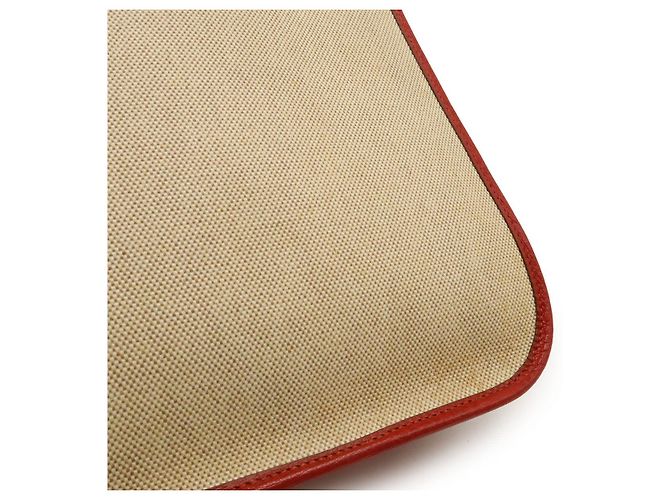 Borsa a Spalla Vespa PM Hermès Beige Rosso Marrone - vista 7