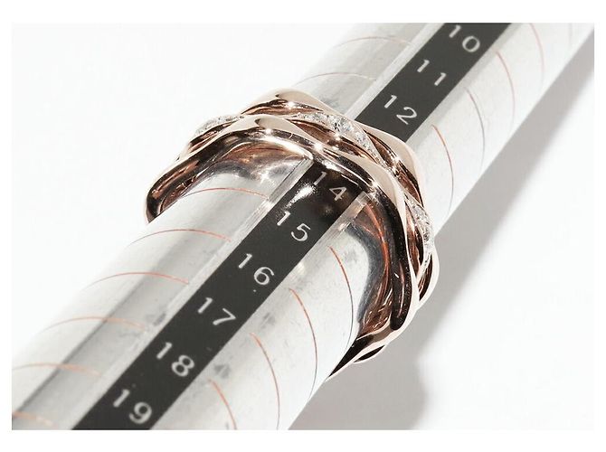 Anel de diamante Tasaki K18SG/PG - vista 2