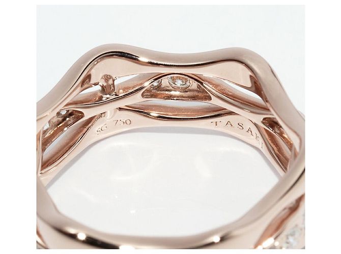 Anel de diamante Tasaki K18SG/PG - vista 4