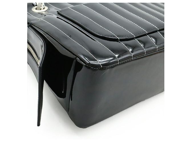 Chanel Leder Schultertasche mit Kette Schwarz - Ansicht 3