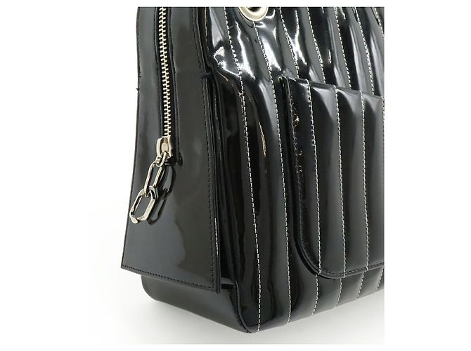 Chanel Leder Schultertasche mit Kette Schwarz - Ansicht 5