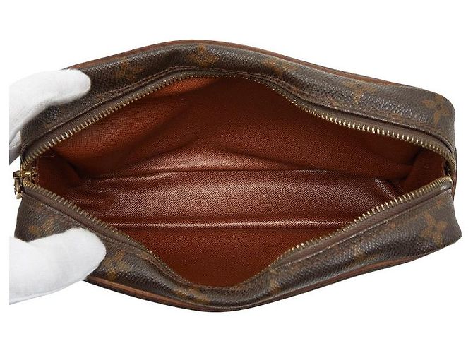 Borsa Clutch Monogram Louis Vuitton Metallico Bronzo - vista 9