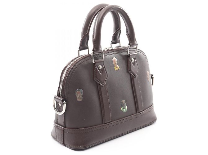 Sac à main en cuir Alma 25 de Louis Vuitton Marron - vue 3