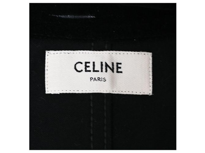 Céline Abito Mini Bottone Celine in Velluto Nero - vista 4