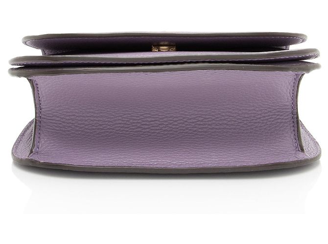 Borsa a tracolla piccola in pelle Britten Saddle di Tory Burch Porpora - vista 4