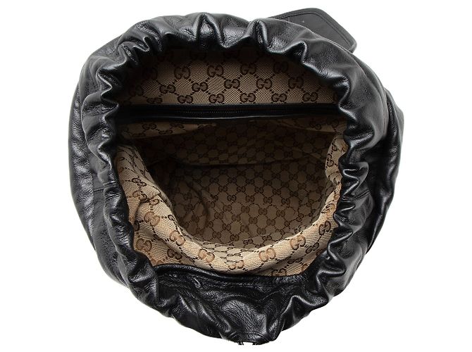 Gucci Leder Double G Rucksack Schwarz - Ansicht 7
