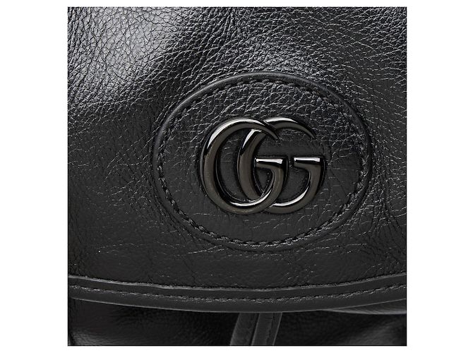 Gucci Leder Double G Rucksack Schwarz - Ansicht 9