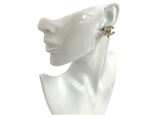 Timeless Pendientes Chanel Coco Mark Plata Metálico - vista 2