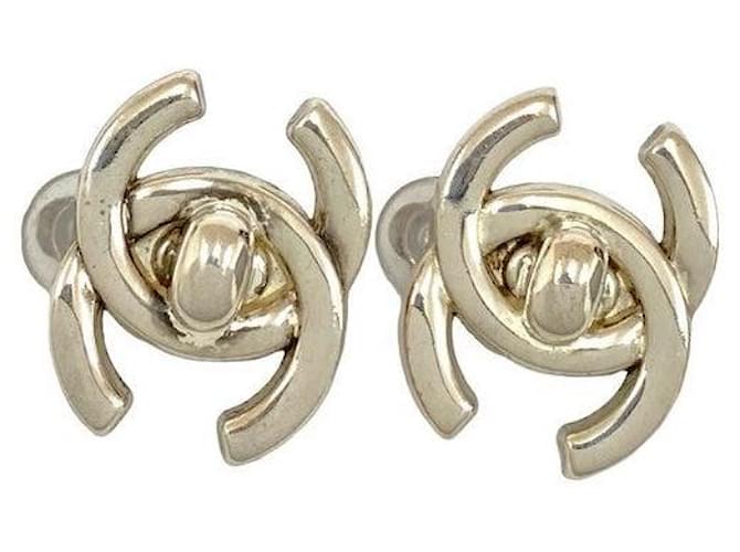 Timeless Pendientes Chanel Coco Mark Plata Metálico - vista 4