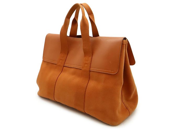 Borsa Hermès Valparaiso MM Toilchevron Arancione - vista 2