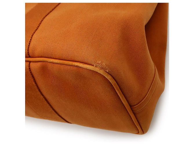 Borsa Hermès Valparaiso MM Toilchevron Arancione - vista 3