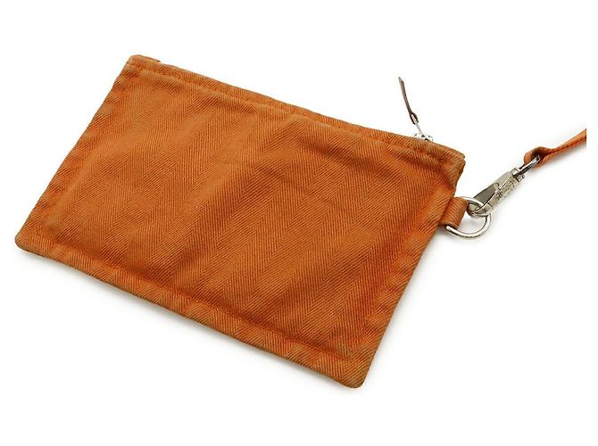 Borsa Hermès Valparaiso MM Toilchevron Arancione - vista 9