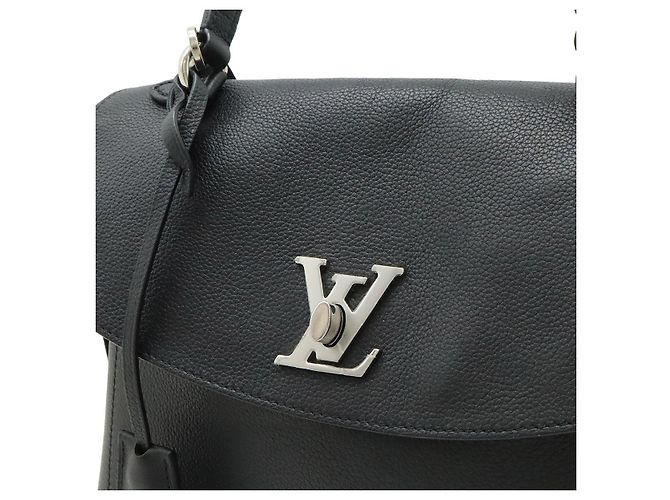 Borsa in pelle Louis Vuitton Lockme Ever MM 2 in 1 Nero - vista 8