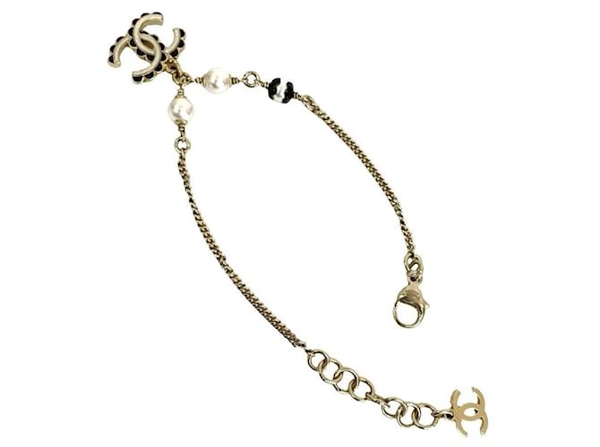 Timeless Bracciale in perle Chanel Coco Mark Argento Metallico - vista 4