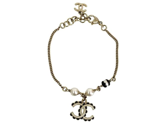Timeless Bracciale in perle Chanel Coco Mark Argento Metallico - vista 5