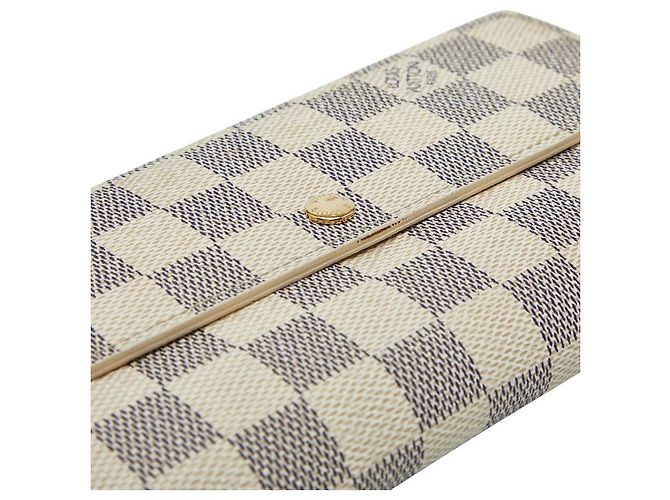 Portafoglio Lungo Sarah Damier Azur di Louis Vuitton Bianco - vista 6
